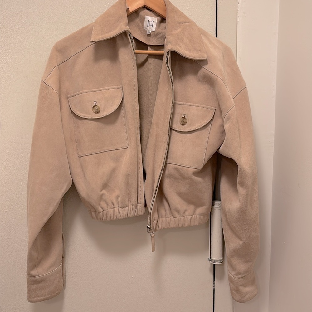 Helsa Suede Bomber Jacket